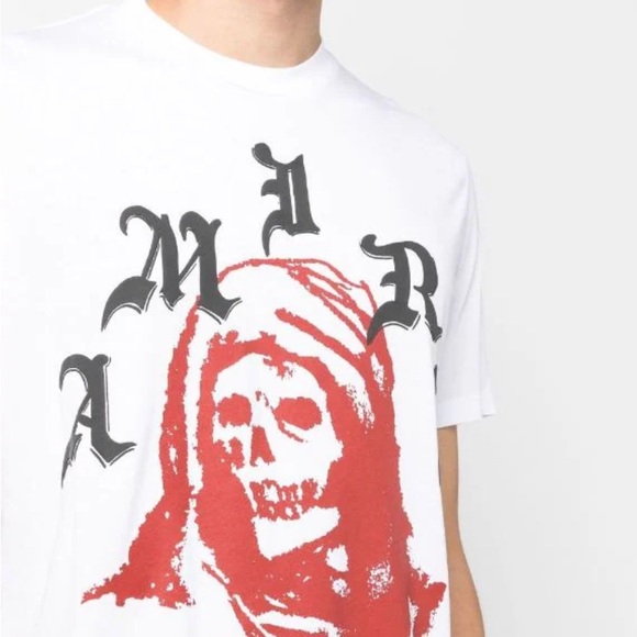 AMIRI
logo-print cotton T-shirt size large white - Picture 5 of 11
